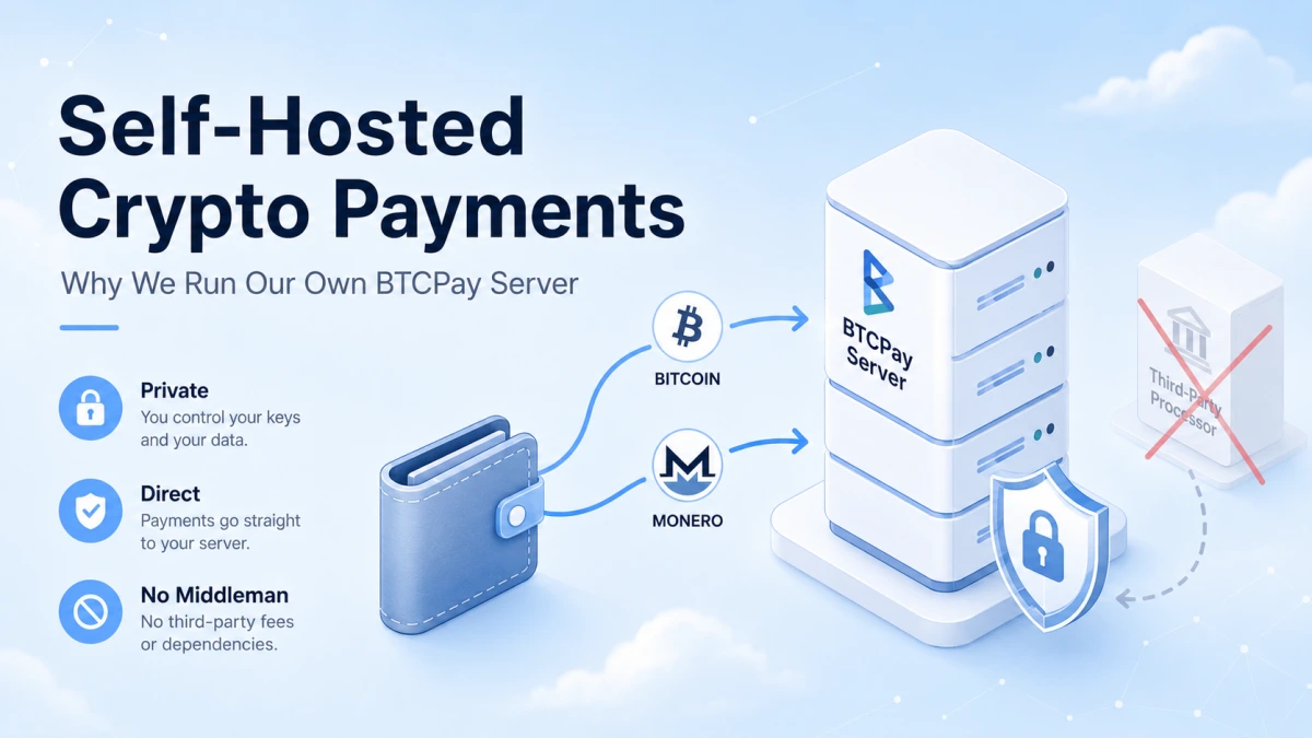 Self-Hosted Crypto Payments: Why We Run Our Own BTCPay Server