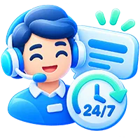 Real human support, available 24/7