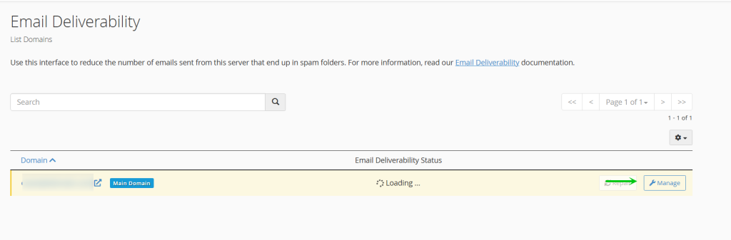 Inside Email Deliverability section, click Manage next to the domain you wish to add the records for