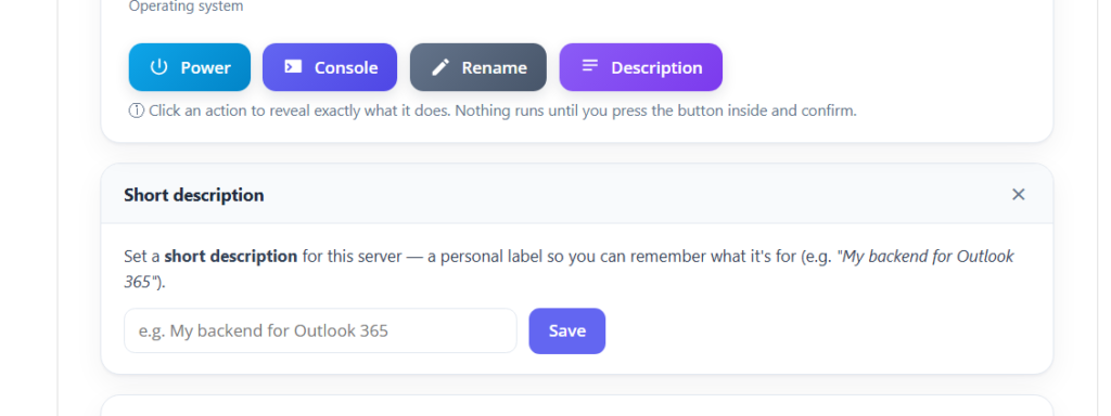 Set a short description to set your servers apart.