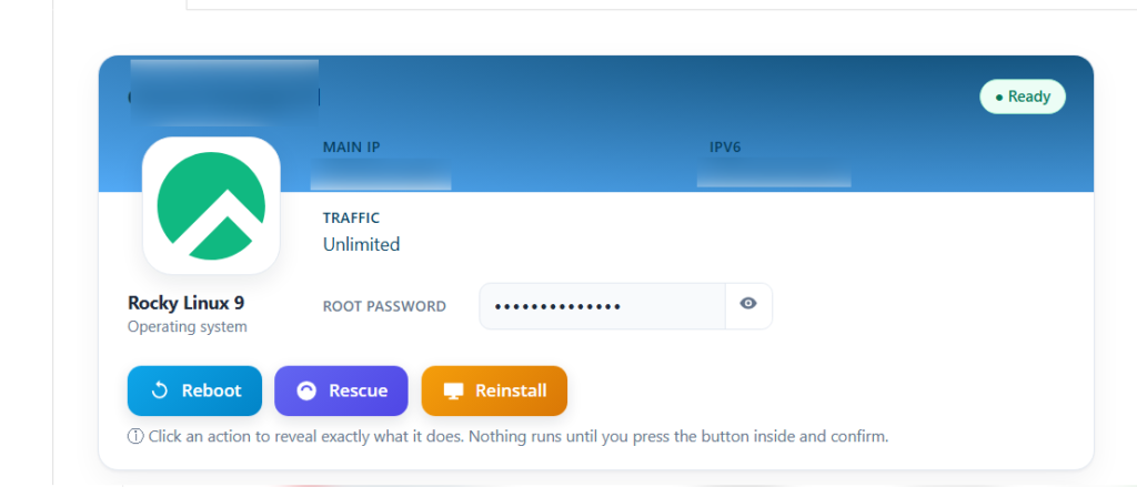 Header of the server controls